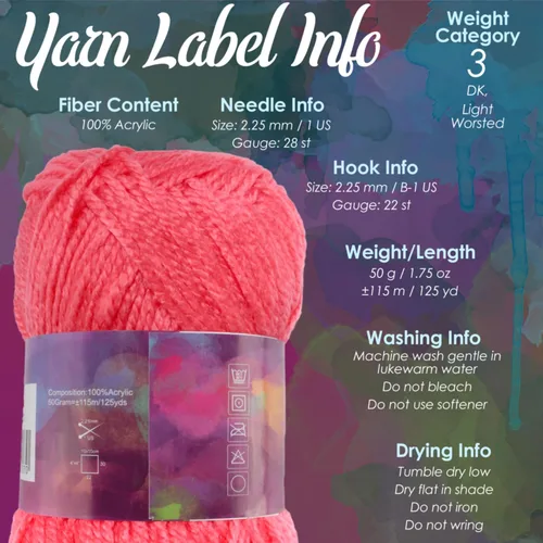 Miniatura 5 de JubileeYarn Amigurumi Select - Hilo acrílico DK - Begonia - 4 madejas