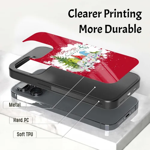 Miniatura 2 de Fundas de teléfono navideñas para iPhone 6 7 8 11 12 13 14 15 16 17 Pro Max Plus Mini X para Samsung Galaxy Z Flip 3 4 S21 S22 S23 S24 S25 S26 A03