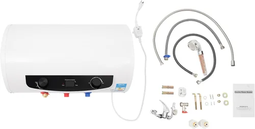Miniatura 9 de Calentador de agua eléctrico, calentador de agua caliente de 9.25 galones, calentador de agua de ducha de 110 V 1500 W, calentador de agua