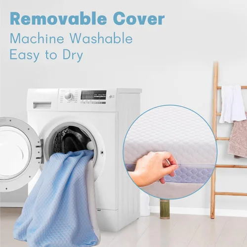 Miniatura 7 de Colchón mini para cuna, colchón de espuma viscoelástica de doble cara de 38 x 24 x 4 pulgadas, con funda extraíble transpirable, se adapta a