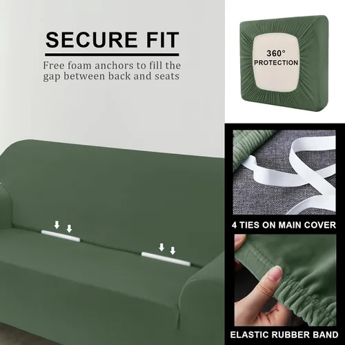 Miniatura 3 de Funda para Sofá de Terciopelo, Fundas Elásticas para Sofá para Funda Principal Separada/Respaldos y Cojines de Asiento, Funda para Sofá, para Fundas