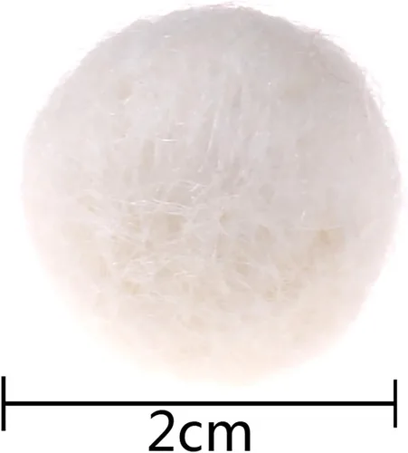 Miniatura 4 de JUNKE 100 bolas de fieltro de lana hechas a mano, adornos de cuentas de lana para manualidades manuales, 0.78 pulgadas (0.787 in)
