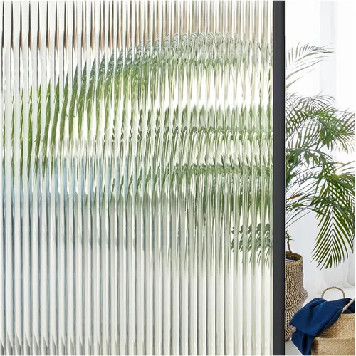 Miniatura 12 de Coavas Película de privacidad para ventana de vidrieras 3D arco iris, control de calor, bloqueo UV, no adhesivo, película de vinilo extraíble, tinte
