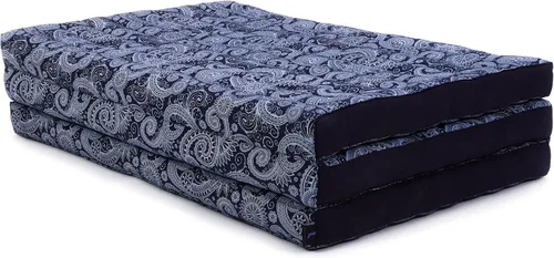 Miniatura 32 de Leewadee - Colchón tailandés plegable grande, 82 x 46 x 3 pulgadas, cama de invitados, cama triple plegable, cojín de masaje tailandés TV asiento