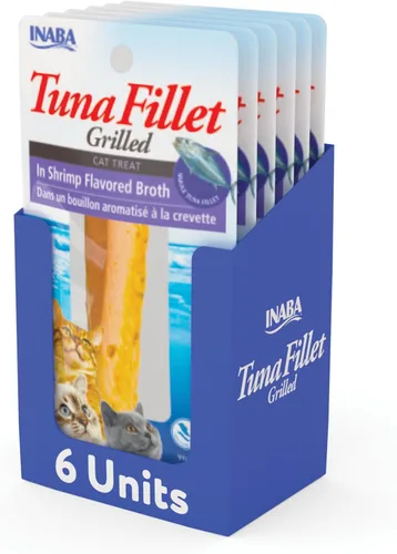 Miniatura 8 de INABA Filete de atún a la parrilla natural de primera calidad para gatos, complemento/complemento con vitamina E y extracto de té verde, 0.52 onzas
