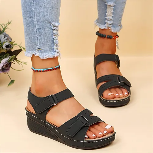 Miniatura 6 de Sandalias ortopédicas para mujer, con soporte para el arco, para caminar, cómodas sandalias ortopédicas de verano con correa trasera