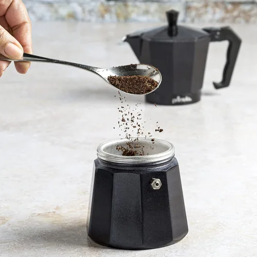 Miniatura 8 de Primula Cafetera clásica para café expreso y café, olla moka para café italiano y cubano, cafetera Greca, cafeterías, 6 tazas de espresso