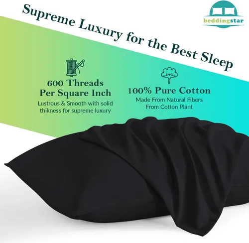 Miniatura 3 de Juego de 2 fundas de almohada de viaje de 12 x 16 con cierre de sobre, funda de almohada para niños pequeños, 600 hilos, 100% algodón egipcio suave