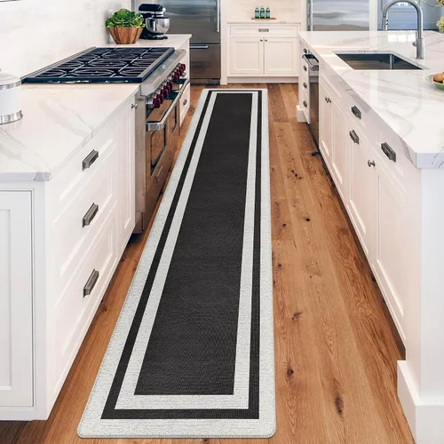 Miniatura 25 de Tapetes antifatiga para suelo de cocina, tapetes acolchados antifatiga de cocina de 17.3 x 27.5 pulgadas, impermeables, antideslizantes, de pie