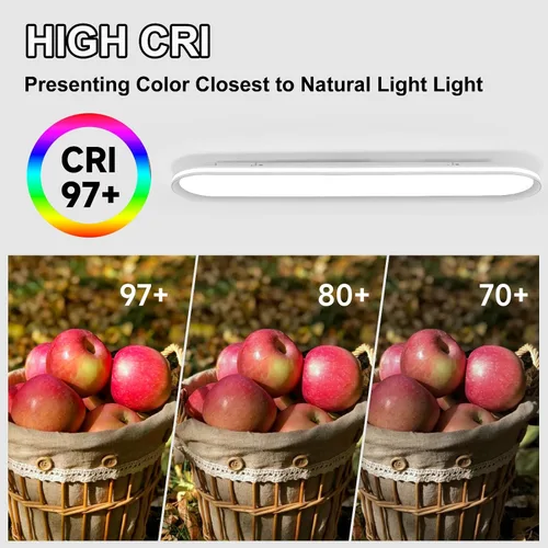 Miniatura 2 de Lámpara de techo LED de metal de 37.4", delgada, iluminada por los bordes - lámparas lineales de espectro completo de 55W, 6500K, lámpara de techo
