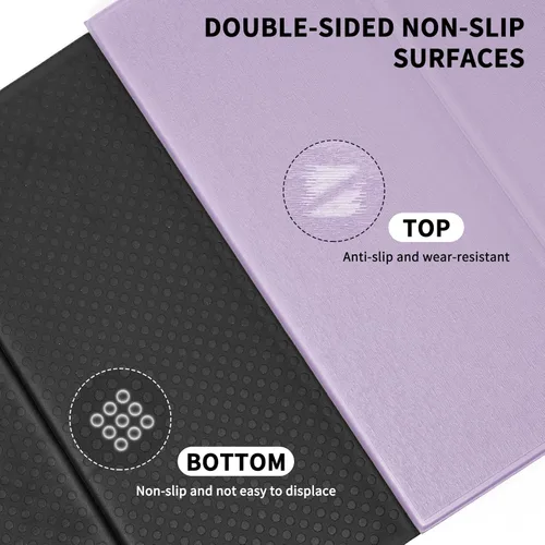 Miniatura 6 de Esterilla de yoga plegable extra grande de 74 x 31.5 pulgadas, 0.315 pulgadas, de doble cara, antideslizante, ligera, para adultos y niños, portátil