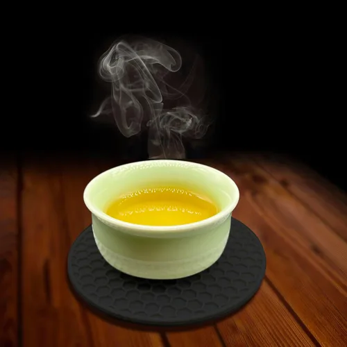 Miniatura 7 de TENOC Alfombrillas Trivet de Silicona Antideslizantes, Resistentes al Calor y que Atrapan Agua para Vasos de Agua y Tazas de Té y Tazas de Café