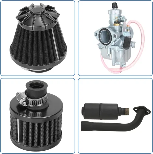 Miniatura 8 de YOXUFA Carburador 212cc VM22 Kit de Silenciador de Escape Etapa 2 de Reemplazo para Motor Predator 224cc 196cc 200cc 6.5hp Coleman CT200U BT200X