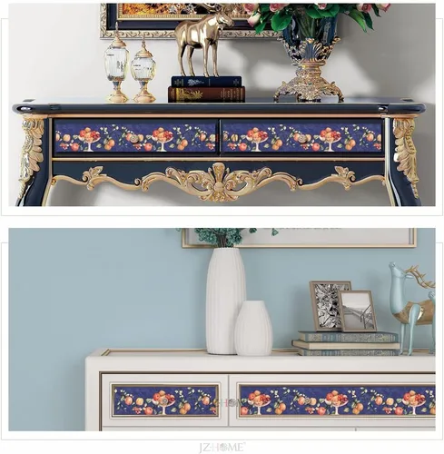 Miniatura 4 de 102 Cenefa de Papel Tapiz Floral de Rosas Marrón Despegar y Pegar Papel Tapiz Removible Autoadhesivo Cenefa de Pared Cocina Baño Dormitorio Azulejos