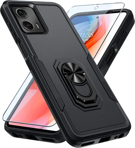 Miniatura 35 de Janmitta - Funda compatible con Moto G 5G 2023 con protector de pantalla, cubierta protectora de cuerpo completo resistente a prueba de golpes