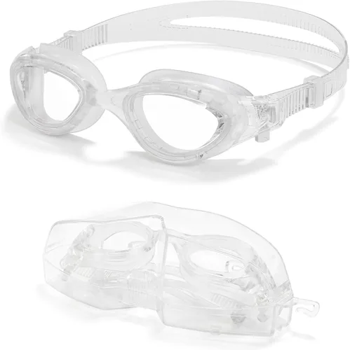 Miniatura 10 de Aegend Gafas de natación antivaho sin fugas para adultos, hombres y mujeres claro negro