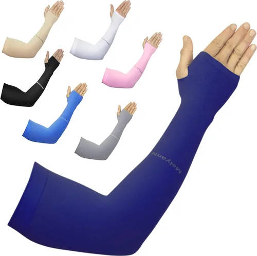 Miniatura 15 de Mangas de brazo para hombres y mujeres de trabajo, 1 par de protección solar UV UPF manga larga tatuaje cubre mangas para cubrir las mangas