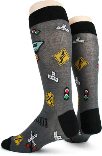 Miniatura 4 de Foot Traffic Calcetines novedosos para hombre, frescos, divertidos, estampados para hombre