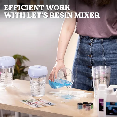 Miniatura 6 de LET'S RESIN Mezclador automático de resina, mezclador epoxi fácil de limpiar, agitador eléctrico para mezcla de 24 onzas líquidas, suministros