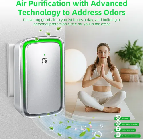 Miniatura 2 de Purificador de aire enchufable actualizado 2026 para el hogar, ionizador de aire iónico para polvo de humo con olor de mascotas, generador de iones