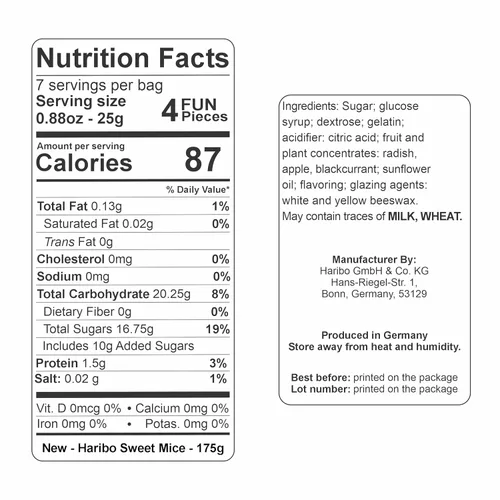 Miniatura 4 de Haribo Susse Mause (Sweet Ratones) Gummi Candy 7.05 oz