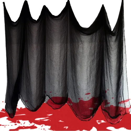 Tela de gasa espeluznante y espeluznante de 85 x 400 pulgadas, de gran tamaño, para decoración de Halloween para casa embrujada, hogar, pared,