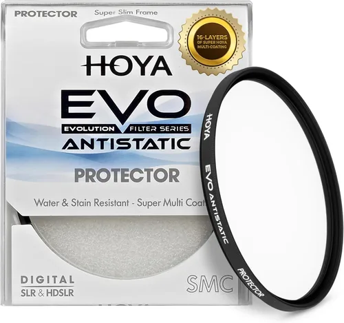 Hoya Protector de lente antiestático EVO de 1.457 in — Vidrio óptico de alta calidad con filtro de lente SMC de 16 capas para una transmisión de luz