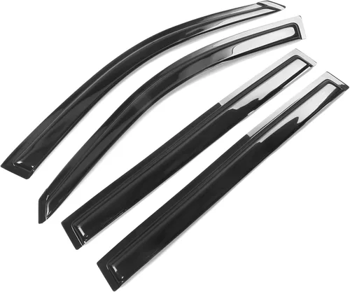 Miniatura 2 de IKON MOTORSPORTS - Visera de ventana compatible con Toyota Highlander 2001-2007, estilo delgado, tinte de humo oscuro, pantalla acrílica, protección