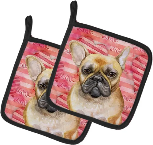 Miniatura 269 de Caroline's Treasures BB9655PTHD - Juego de soportes para ollas de cocina resistentes al calor, almohadillas calientes para horno, 7 1/2 x 7 1/2