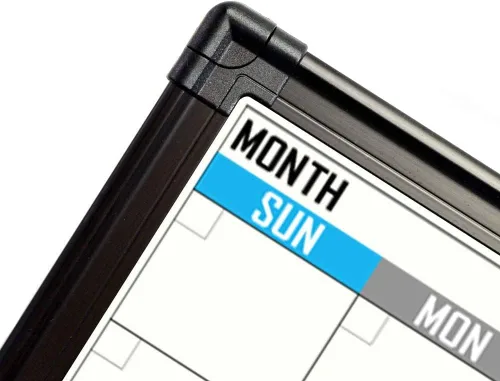 Miniatura 5 de XBoard Calendario de Pizarra Blanca de Borrado en Seco 36 X 24 Pulgadas - Calendario Combinado de Pizarra Blanca Mensual, Pizarra Blanca Magnética +