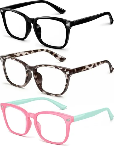 Miniatura 10 de Gafas de luz azul para niños, gafas de luz azul para niños, anteojos falsos para niños de 6 a 18 años