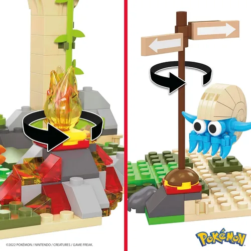 Miniatura 6 de MEGA - Figura de acción de Pokémon, juguete de construcción, ruinas de la selva con 464 piezas, movimiento y 3 personajes, Cubone Charmander