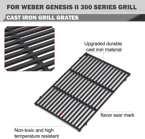 Miniatura 3 de 66095 66802 Piezas de repuesto de rejillas para Weber Genesis II E-310 II E-315 II E-335 II GS4 II E-330 LX E-340 Piezas de parrilla Weber Genesis