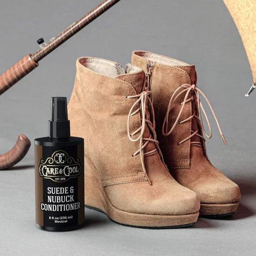 Miniatura 6 de Care & Cool Acondicionador, renovador y protector de gamuza y nobuck (8 onzas líquidas). Tu mejor opción para impermeabilizar y rejuvenecer