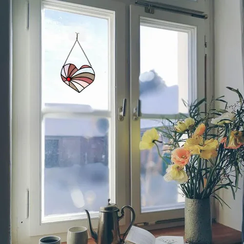 Miniatura 6 de Atrapasoles con forma de corazón para colgar ventanas, regalo de cumpleaños en forma de corazón para abuela, tía, hermana, padres, para mujeres