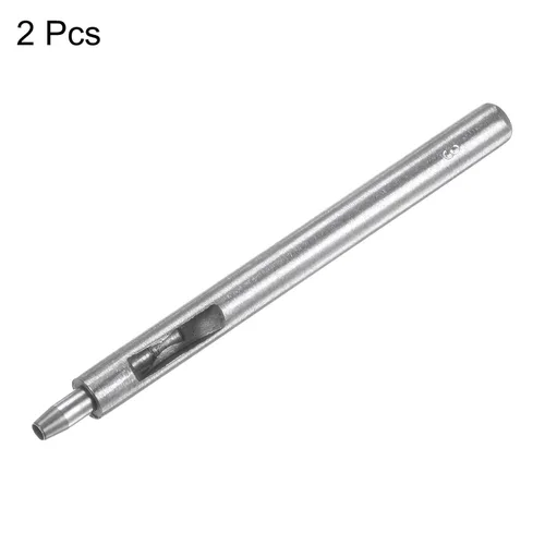 Miniatura 3 de HARFINGTON 2 piezas de perforador de cuero de 0.118 in recto, redondo, ojal, remache a presión, fijador para cuero, artesanía, ropa, bolso, cortina