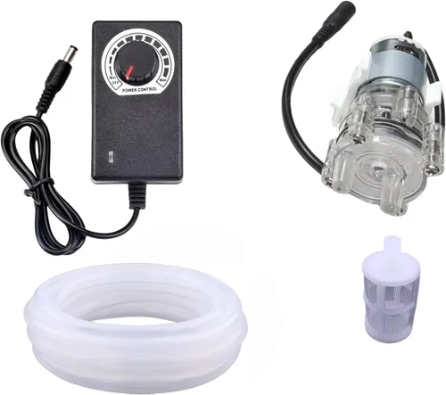Control de velocidad de la bomba de agua de grado alimenticio con tubo de silicio sin torceduras de 13 pies Bomba de diafragma de bajo ruido 2L 0.53