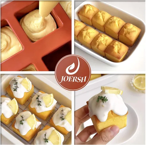 Miniatura 7 de JOERSH Molde de silicona para pastel en forma de cubo Molde cuadrado 3D de mini mousse de 2 x 2 x 2 pulgadas, moldes de postre francés