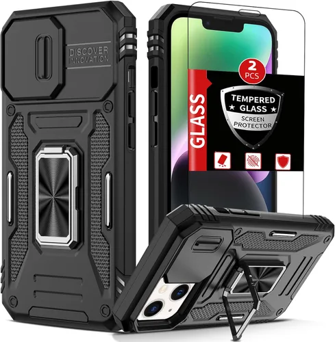 Miniatura 11 de Funda para iPhone 12 Pro Max con 2 protectores de pantalla, cubierta deslizante integrada para cámara para 12Pro Max, funda para teléfono