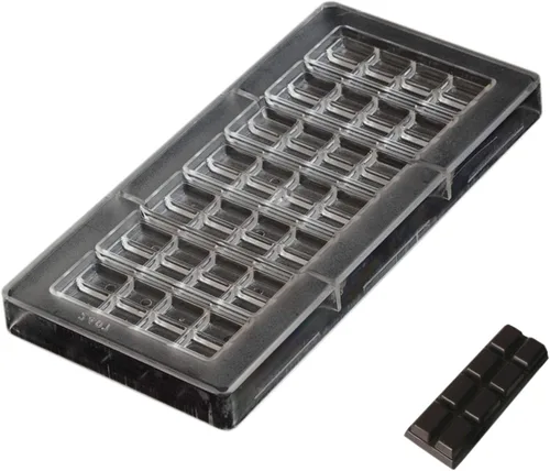 Miniatura 21 de Grainrain - Molde de policarbonato para chocolate, molde de barra de chocolate, 4 cavidades (19394)