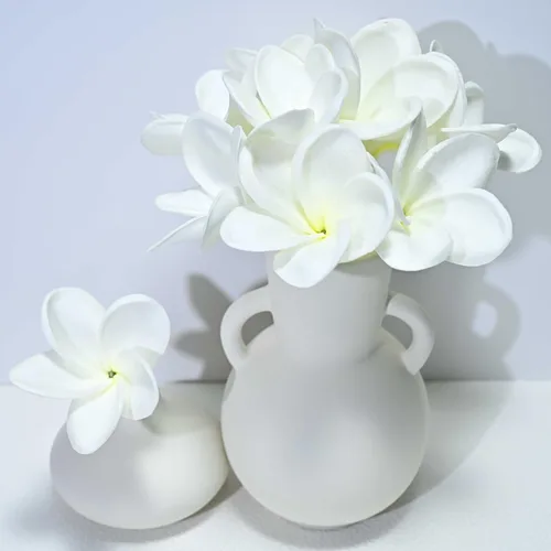 Miniatura 42 de Regalos de Cumpleaños para Mujeres 8pcs Flores Rosa Claro PU Tacto Real Flores Regalos para Mujeres para Navidad Flores Artificiales para Bricolaje