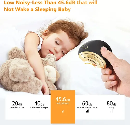 Miniatura 2 de Cortaúñas eléctricas, cortadora eléctrica segura para bebés, máquina de cortar eléctrica recargable para recién nacidos, niños, niños pequeños