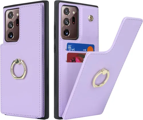 Miniatura 40 de Lipvina Funda para Samsung Galaxy A03s con tarjetero, Galaxy A03s Funda tipo cartera para mujer, tarjetero de crédito, soporte de anillo, fundas