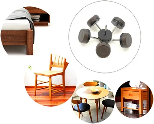 Miniatura 7 de 40 almohadillas deslizantes para muebles, de nailon, para patas de madera, sofá de mesa (diámetro, blanco)