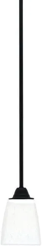 Miniatura 35 de Toltec Lighting Paramount - Mini colgante de 1 luz en acabado negro mate con cristal de arte perla de 7 pulgadas y estilo negro
