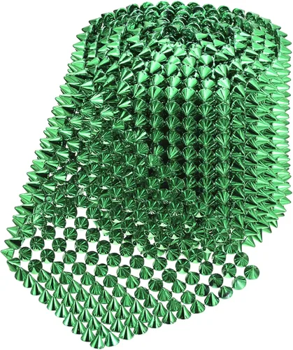 Miniatura 3 de uxcell 1 yarda de puntada en cono de punta, 12 filas de plástico con parte trasera plana, remache punk, cinta para manualidades, bolsos, decoración