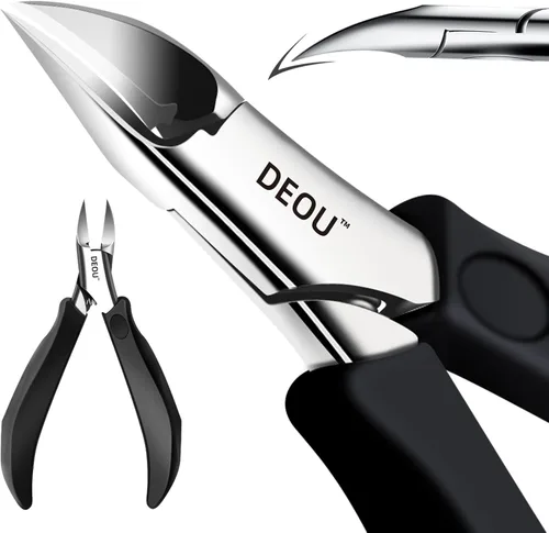 DEOU Cuchilla de cortaúñas para uñas encarnadas y gruesas, herramientas de pedicura de acero inoxidable en casa, tratamiento de uñas encarnadas,