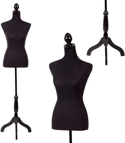 Torso de maniquí de maniquí, forma de vestido ajustable de altura de 60 a 67 pulgadas, 4.1 libras ligero y fácil de mover cuerpo de maniquíes
