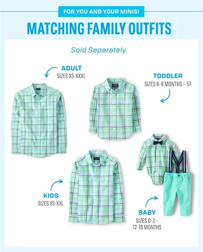 Miniatura 3 de The Children's Place Trajes familiares a juego para niños, mamá y yo, papá e hijo, bebé, colección Mint to Be