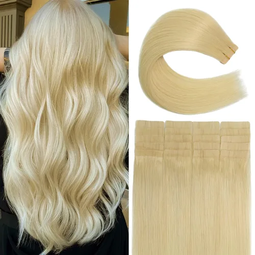 Miniatura 9 de Extensiones de cabello humano Remy 100% real, color negro natural, 16 pulgadas, 20 unidades de 1.06 oz, extensiones de cabello color negro natural